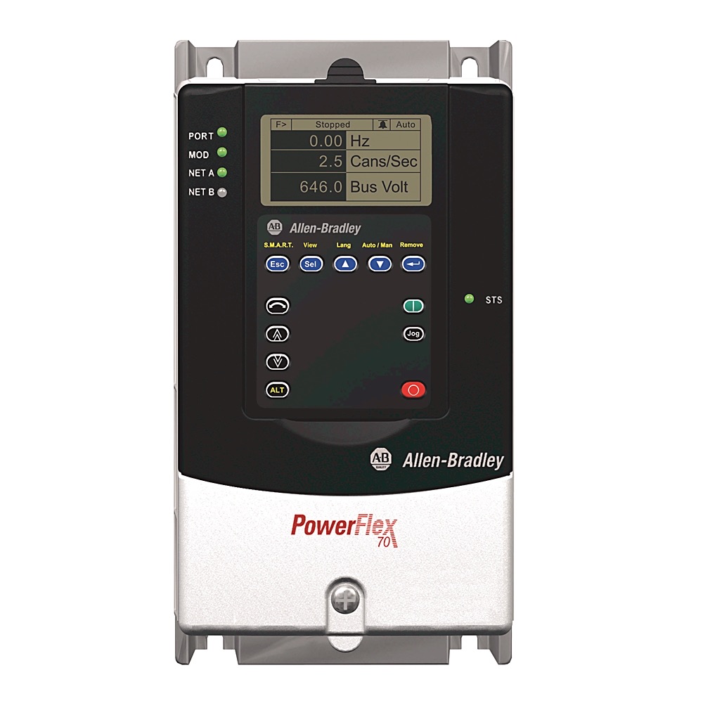 Allen-Bradley PowerFlex 70 AC Drive 2.7 A at 2 Hp 20A 20AE2P7A0AYYNNC0 20AE2P7A0AYYNNC0