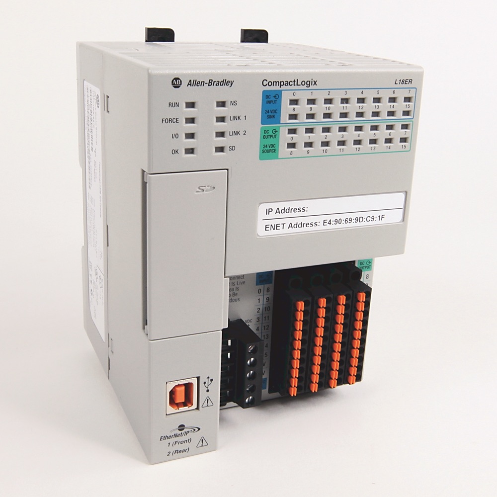 Allen-Bradley CompactLogix L18 512KB Ctlr 1769-L18ER-BB1B 1769-L18ER-BB1B