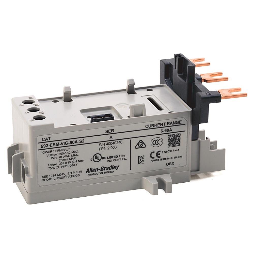 Allen-Bradley E300/E200 60 Amp Sensing Module 592-ESM-VIG-60A-S2 592-ESM-VIG-60A-S2