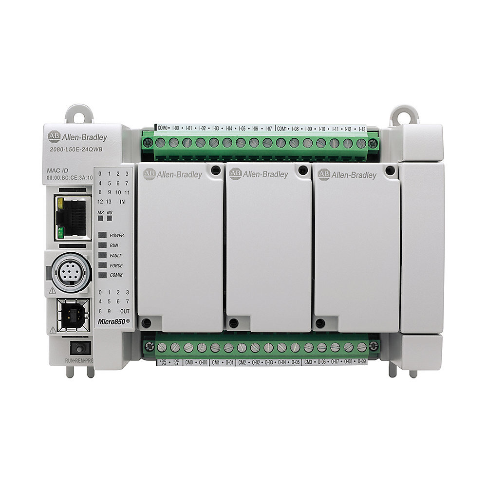 Allen-Bradley Micro850 24 I/O ENet/IP Controller 2080-L50E-24QWB 2080-L50E-24QWB