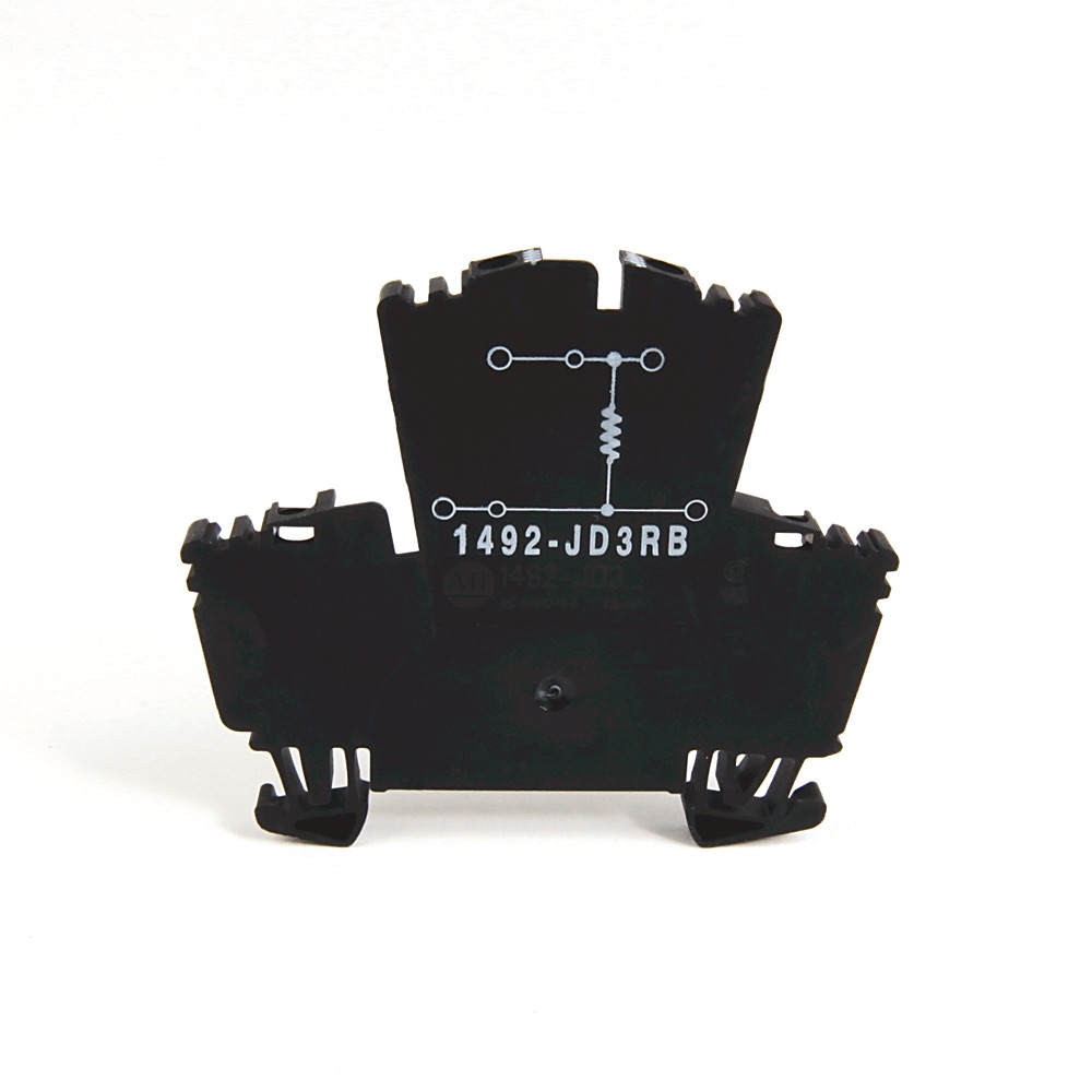 Allen-Bradley Terminal Block, Resistor, 75 Ohms 1492-JD3RB750 1492-JD3RB750