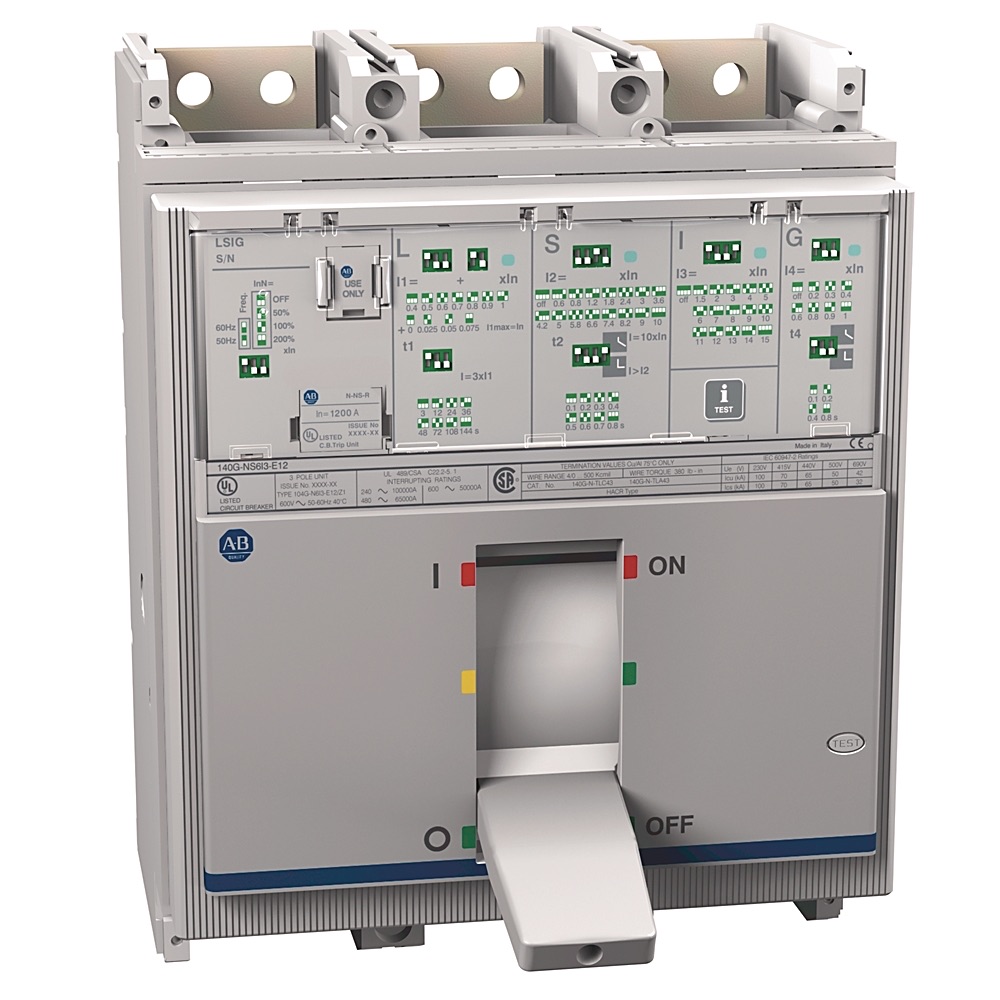 Allen-Bradley 140G 1200A Frame Molded Case Ckt-Bkr 140G-N6I3-E12 140G-N6I3-E12