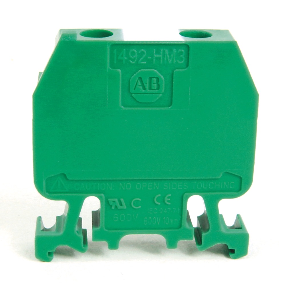 Allen-Bradley TERM BLCK Multi-Rail MTD 1P 30A GRN 1492-HM3G 1492-HM3G