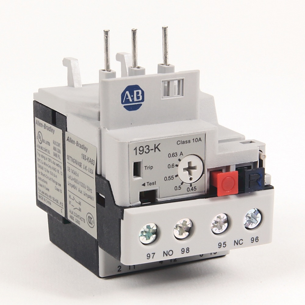 Allen-Bradley 0.45-.63 A IEC Bimetallic Overload Relay 193-KA63 193-KA63