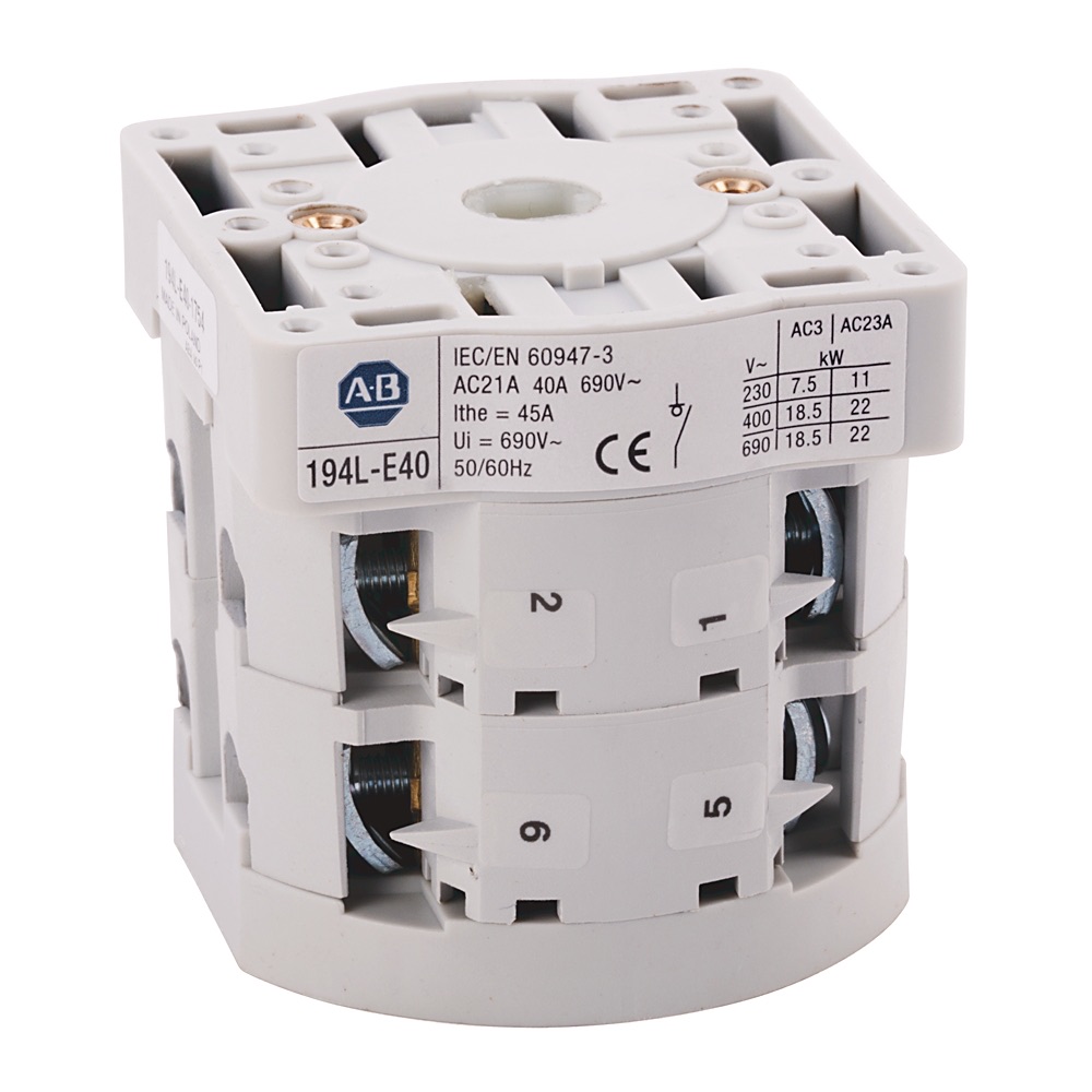 Allen-Bradley 40 A 194L Load Switch 194L-E40-1754 194L-E40-1754