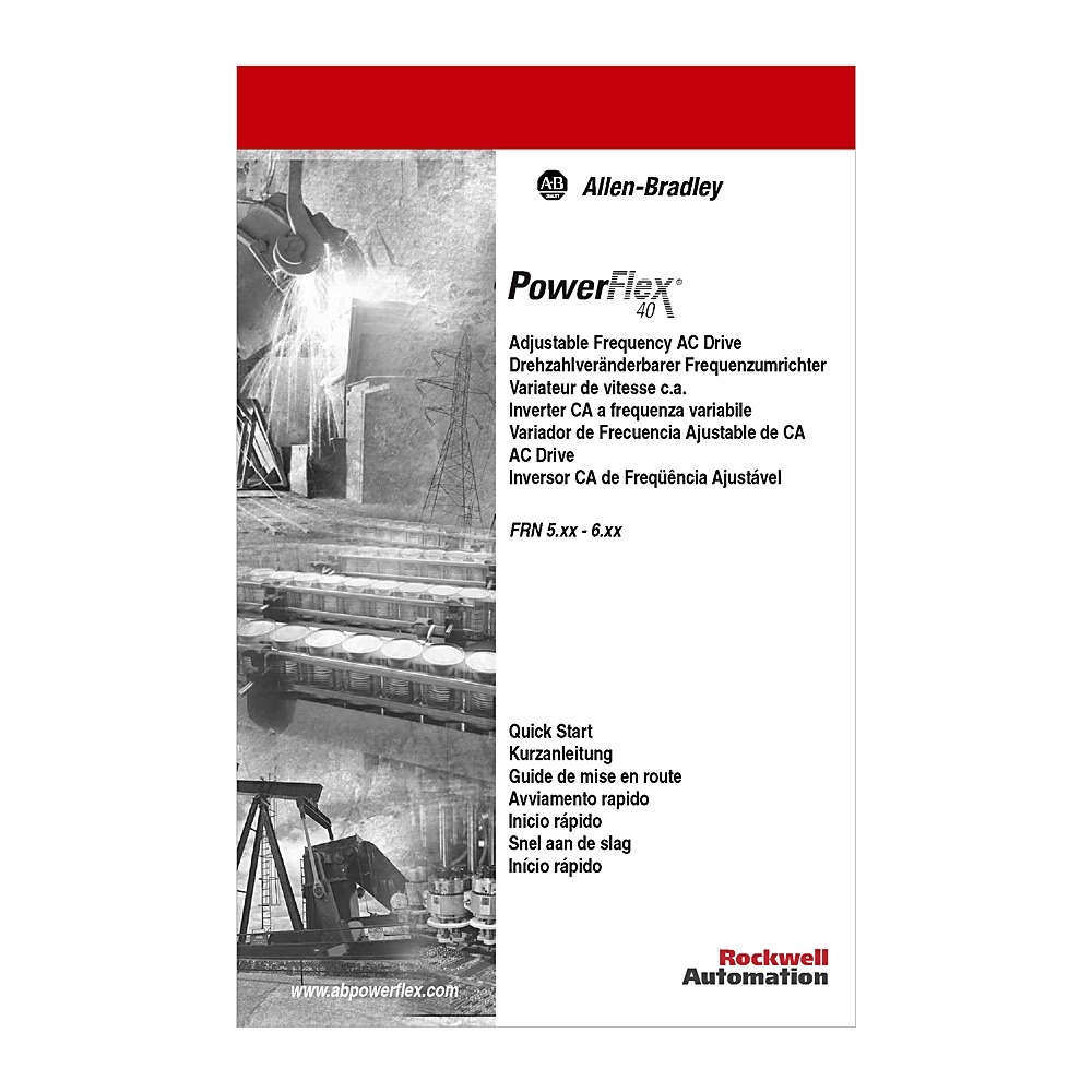 Allen-Bradley PF40 PUB KIT QUICK START Multi-Language 22B-PUB-QS1 22B-PUB-QS1