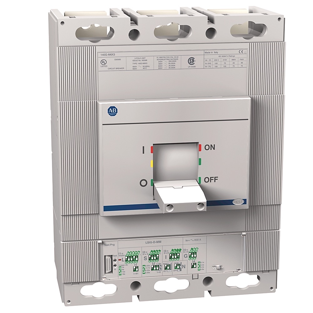 Allen-Bradley 140G 630A Frame Molded Case Ckt-Bkr 140G-M6K4-D63 140G-M6K4-D63