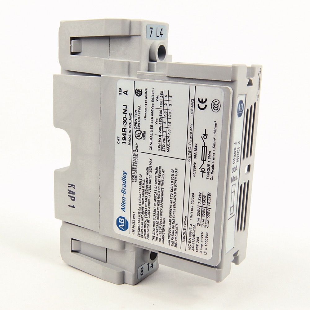 Allen-Bradley 194R 30 Ampere 4th Power Pole Module 194R-30-NJ 194R-30-NJ