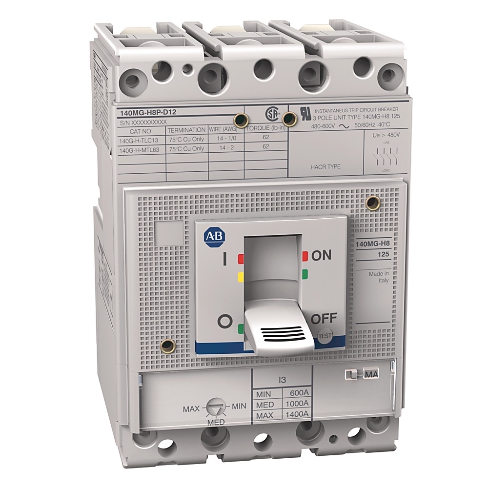 Allen-Bradley 140MG 125A H Frame Motor Ckt Protector 140MG-H8P-D12 140MG-H8P-D12