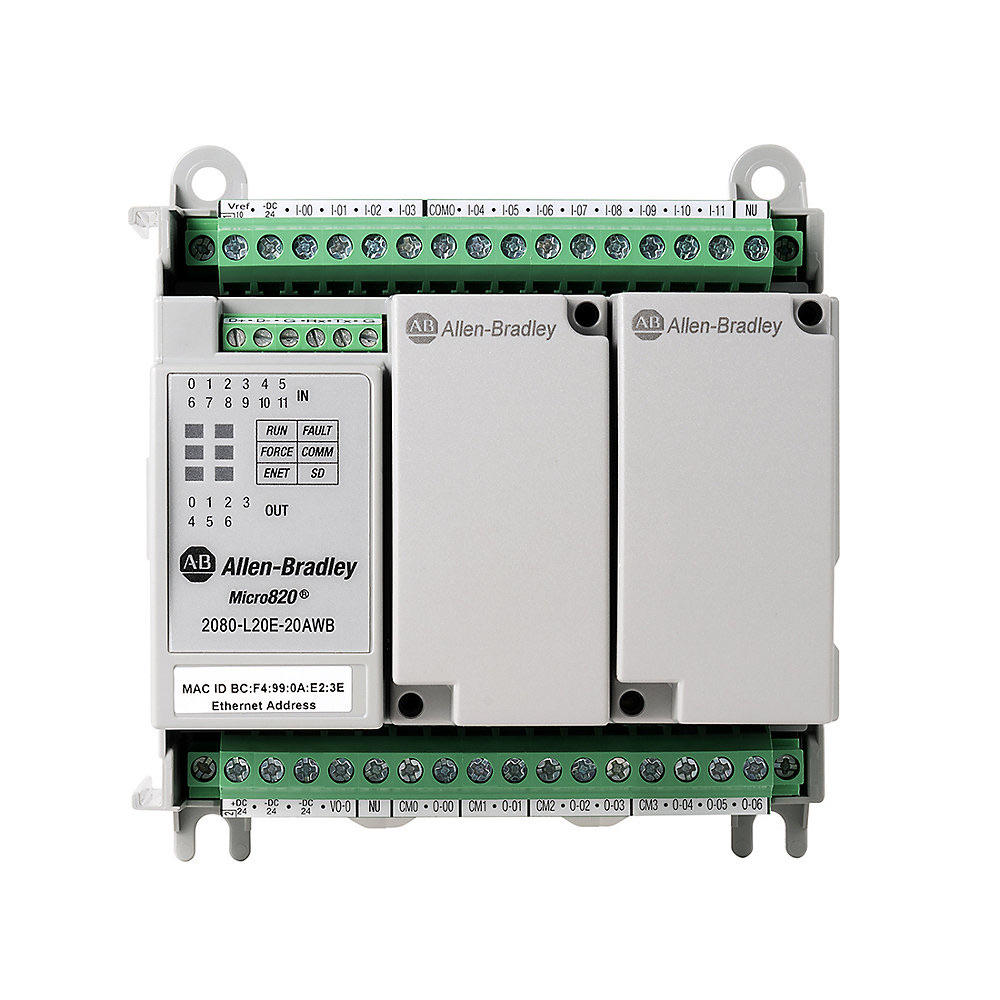 Allen-Bradley Micro820 20 I/O ENet/IP Controller 2080-L20E-20AWB 2080-L20E-20AWB