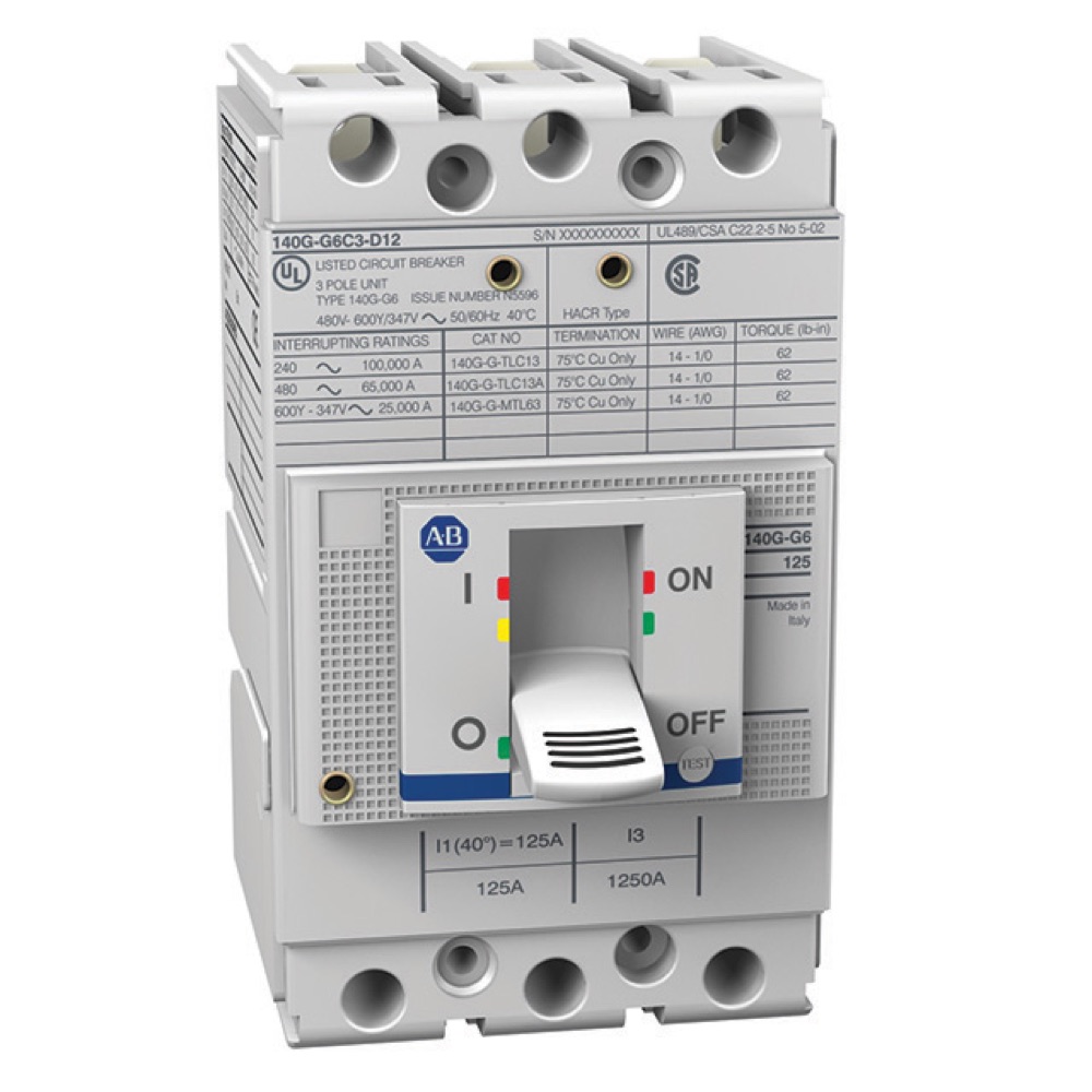 Allen-Bradley 140G 250A J Frame Molded Case Ckt-Bkr 140G-J3F3-D22-MU 140G-J3F3-D22-MU