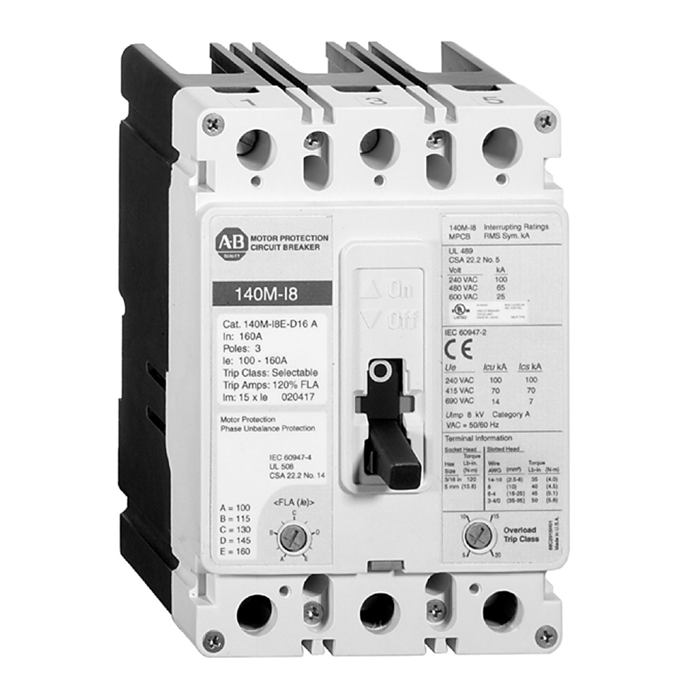 Allen-Bradley Motor Circuit Protector Circuit-Breaker 140M-I8P-C50 140M-I8P-C50
