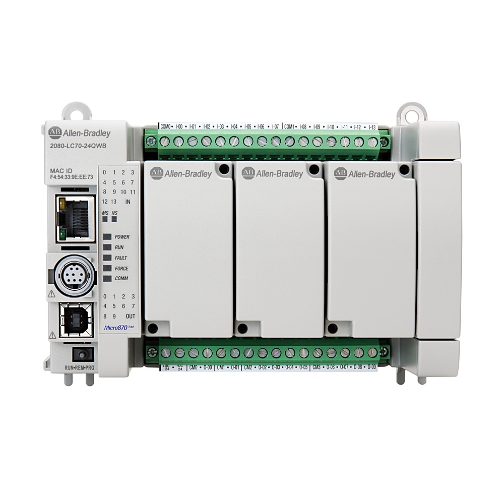 Allen-Bradley Micro870 24 I/O ENet/IP Controller 2080-LC70-24QBB 2080-LC70-24QBB