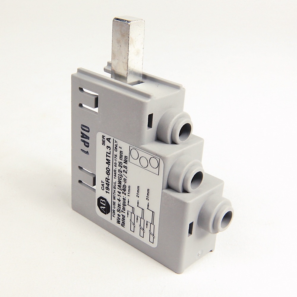 Allen-Bradley 194R 60 Ampere Multi-tap Terminal Lugs 194R-60-MTL3 194R-60-MTL3