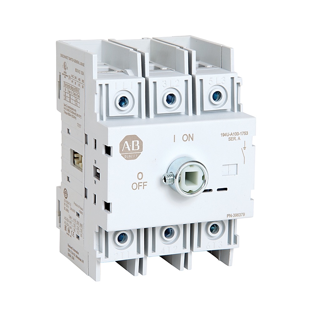 Allen-Bradley 194U 60A Base /DIN Mount Disconnect 194U-A60-1753 194U-A60-1753