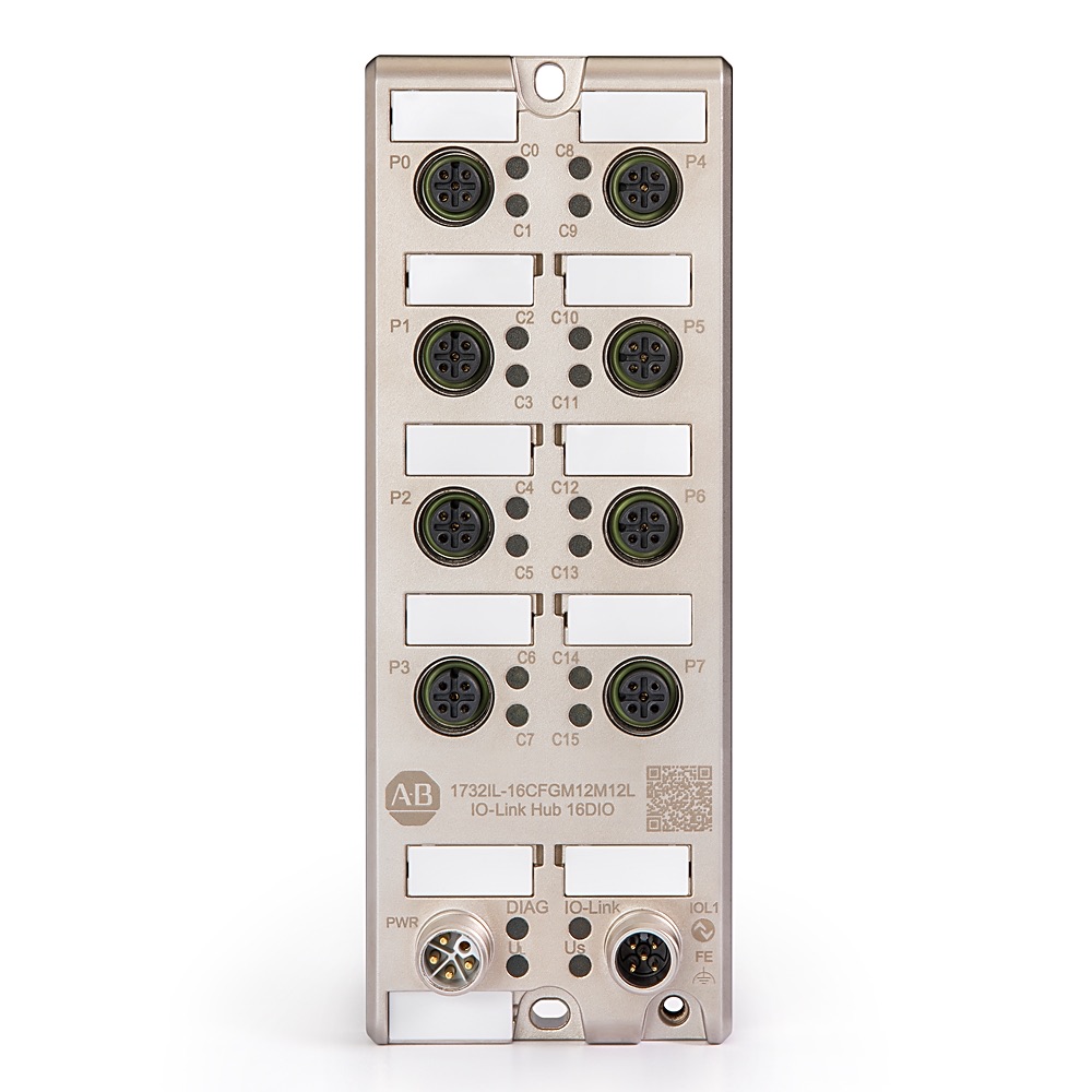 Allen-Bradley Armorblock, IOL Hub, 16 DIO, M12 L PWR 1732IL-16CFGM12M12L 1732IL-16CFGM12M12L