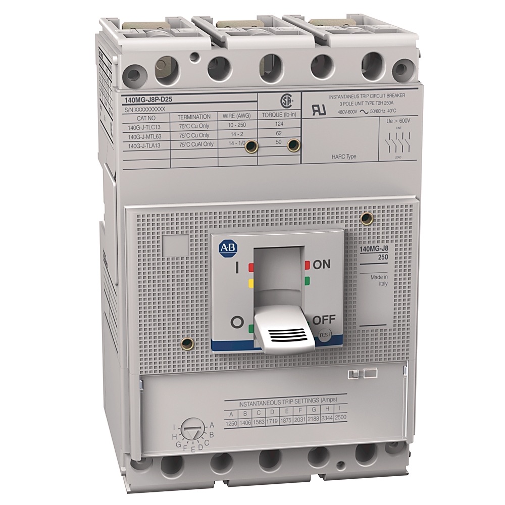 Allen-Bradley 140MG 225A J Frame Motor Ckt Protector 140MG-J8P-D22 140MG-J8P-D22
