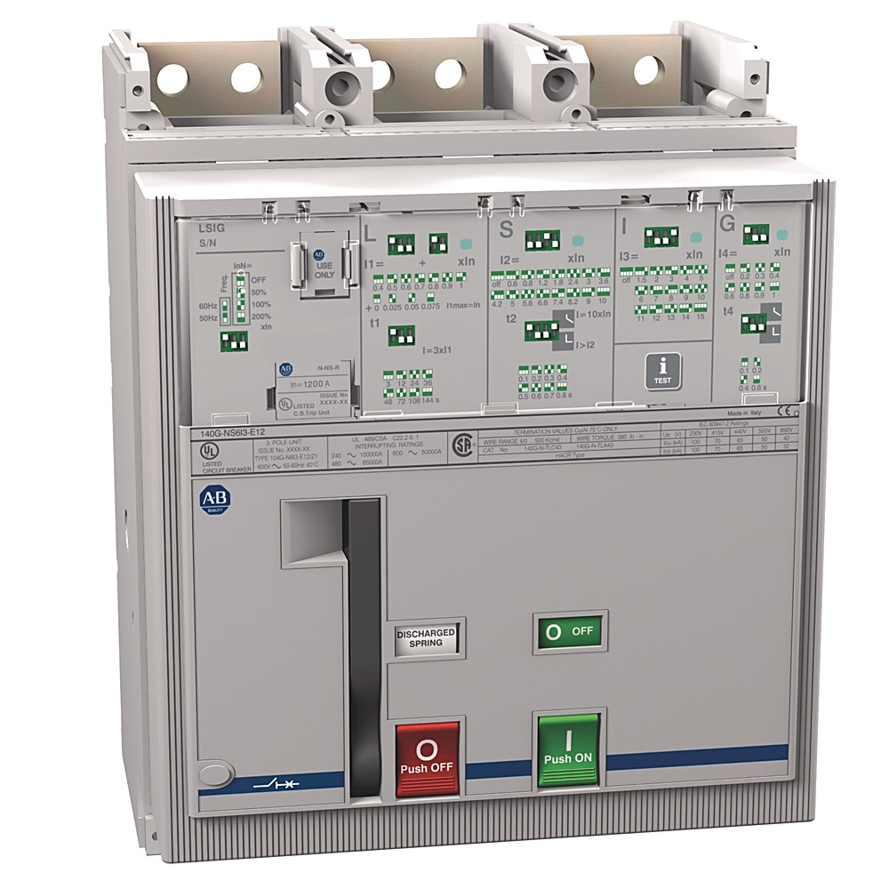 Allen-Bradley 140G 1200A Frame Molded Case Ckt-Bkr 140G-NS6I4-E12 140G-NS6I4-E12