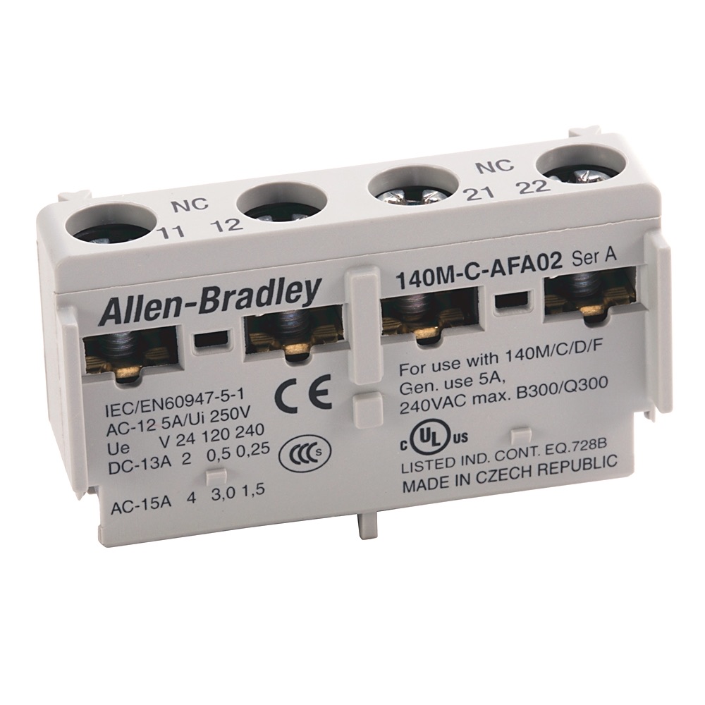 Allen-Bradley Internal Auxiliary Contact - 2 NO 140M-C-AFA20 140M-C-AFA20