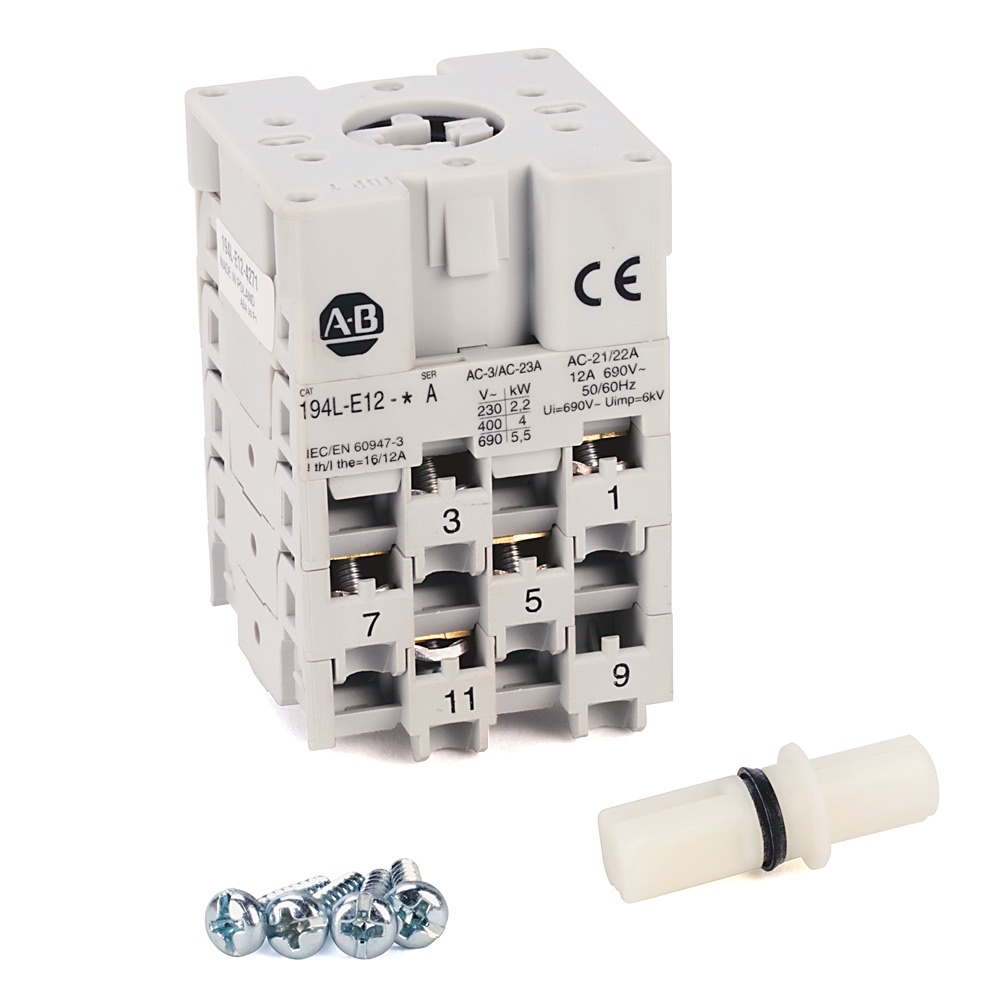 Allen-Bradley 12A 194L Load Switch 194L-E12-4512 194L-E12-4512