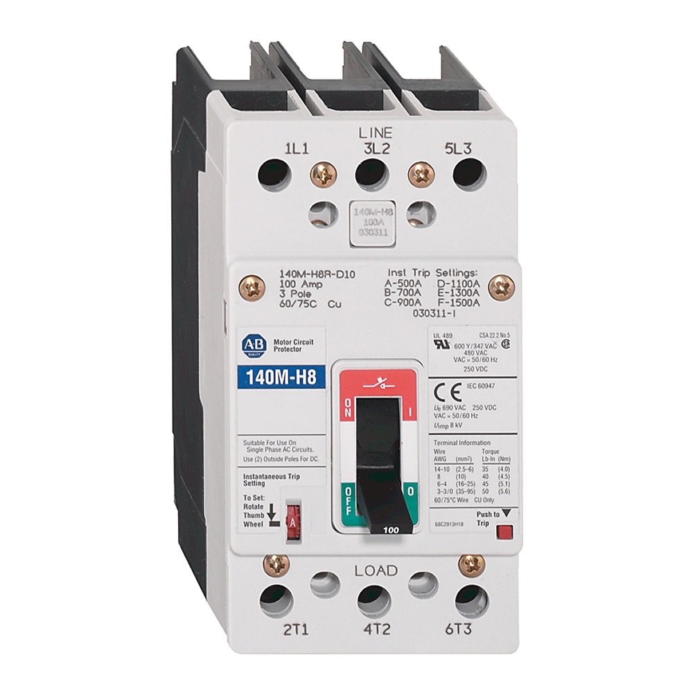 Allen-Bradley Motor Circuit Protector Circuit-Breaker 140M-H8P-C50 140M-H8P-C50