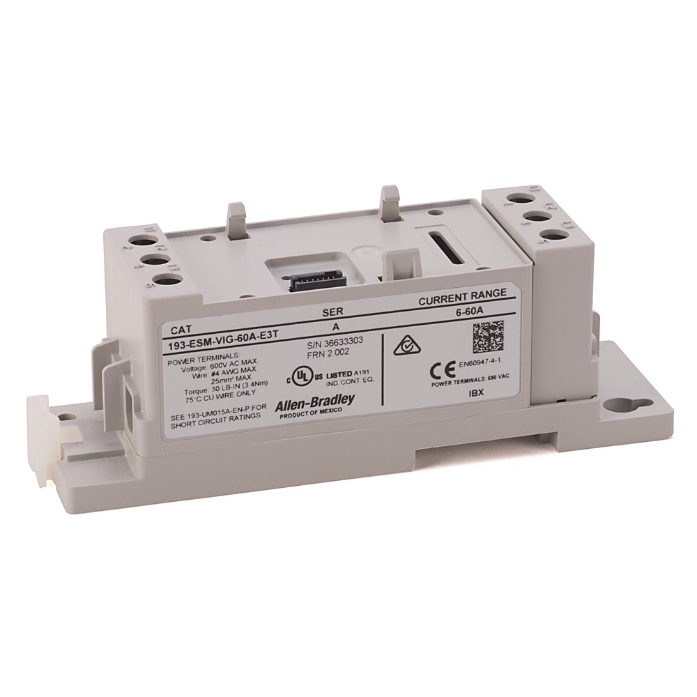 Allen-Bradley E300/E200 60 Amp Sensing Module 193-ESM-VIG-60A-E3T 193-ESM-VIG-60A-E3T