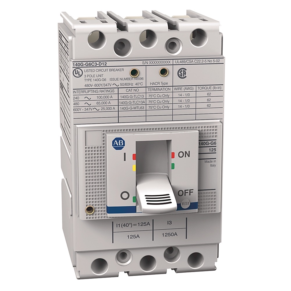 Allen-Bradley 140G 630A Frame Molded Case Ckt-Bkr 140G-M0F4-D63 140G-M0F4-D63