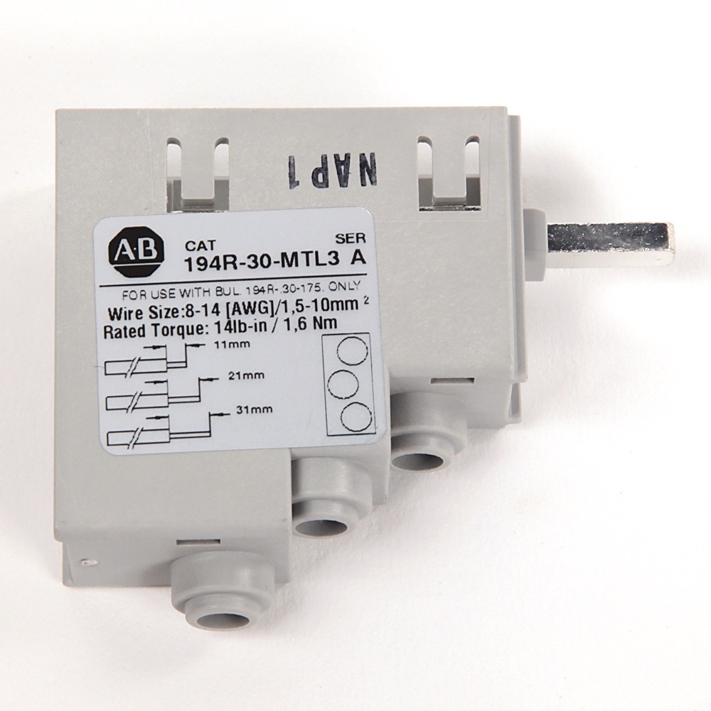 Allen-Bradley 194R 30 Ampere Multi-tap Terminal Lugs 194R-30-MTL3 194R-30-MTL3