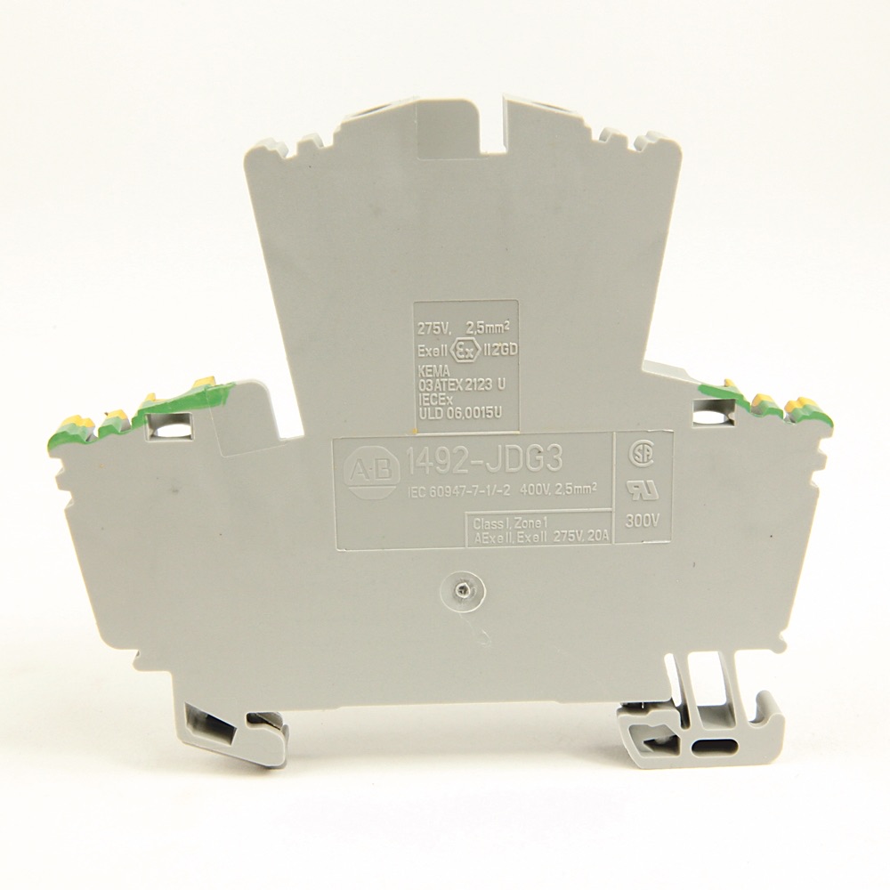 Allen-Bradley IEC 2-Ckt Feed-Through Grd Blk  2.5mm 1492-JDG3 1492-JDG3
