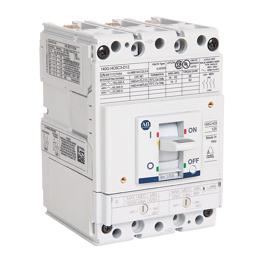 Allen-Bradley 140G 125A Frame Molded Case Ckt-Bkr 140G-HC0C3-C30 140G-HC0C3-C30