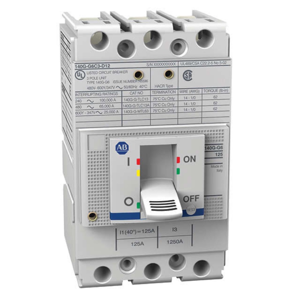 Allen-Bradley 140G 250A J Frame Molded Case Ckt-Bkr 140G-J2F3-D12-MU 140G-J2F3-D12-MU