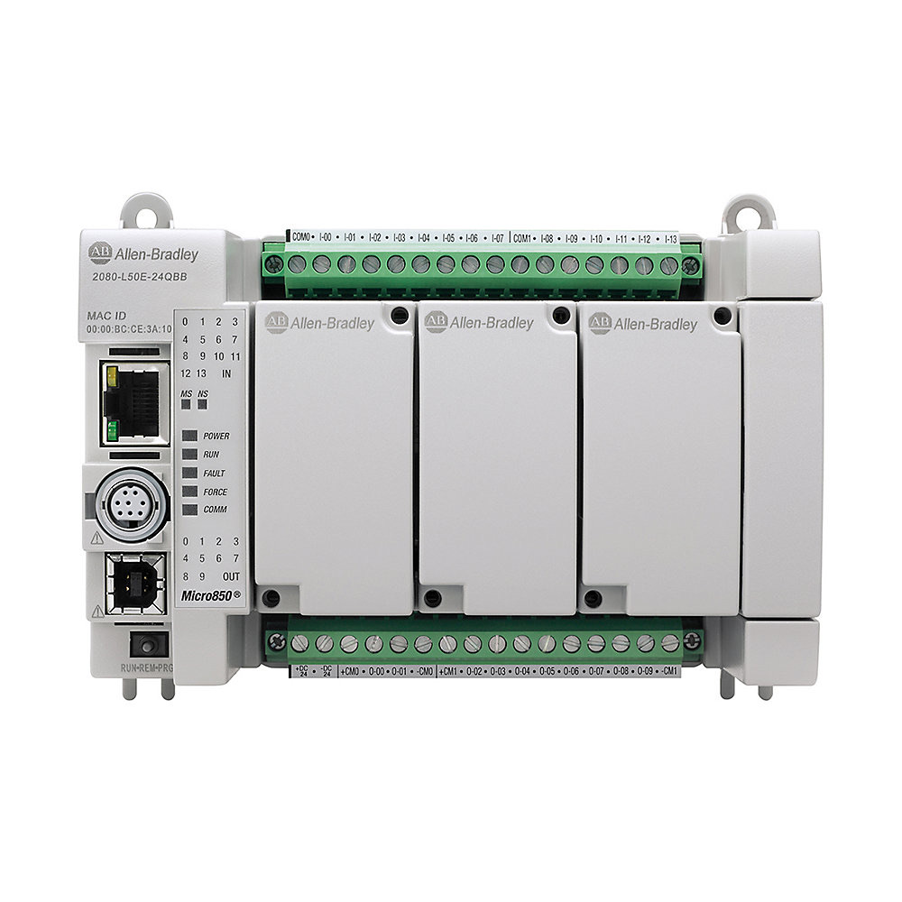 Allen-Bradley Micro850 24 I/O ENet/IP Controller 2080-L50E-24QBB 2080-L50E-24QBB