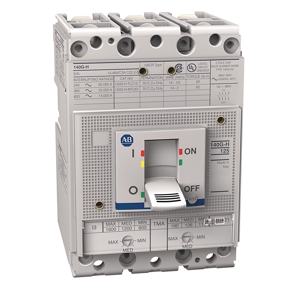 Allen-Bradley 140G 160A Frame Molded Case Ckt-Bkr 140G-H2F3-D16 140G-H2F3-D16
