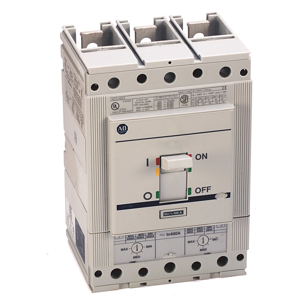 Allen-Bradley 140G 400A K Frame Molded Case Ckt-Bkr 140G-K6F3-D40 140G-K6F3-D40