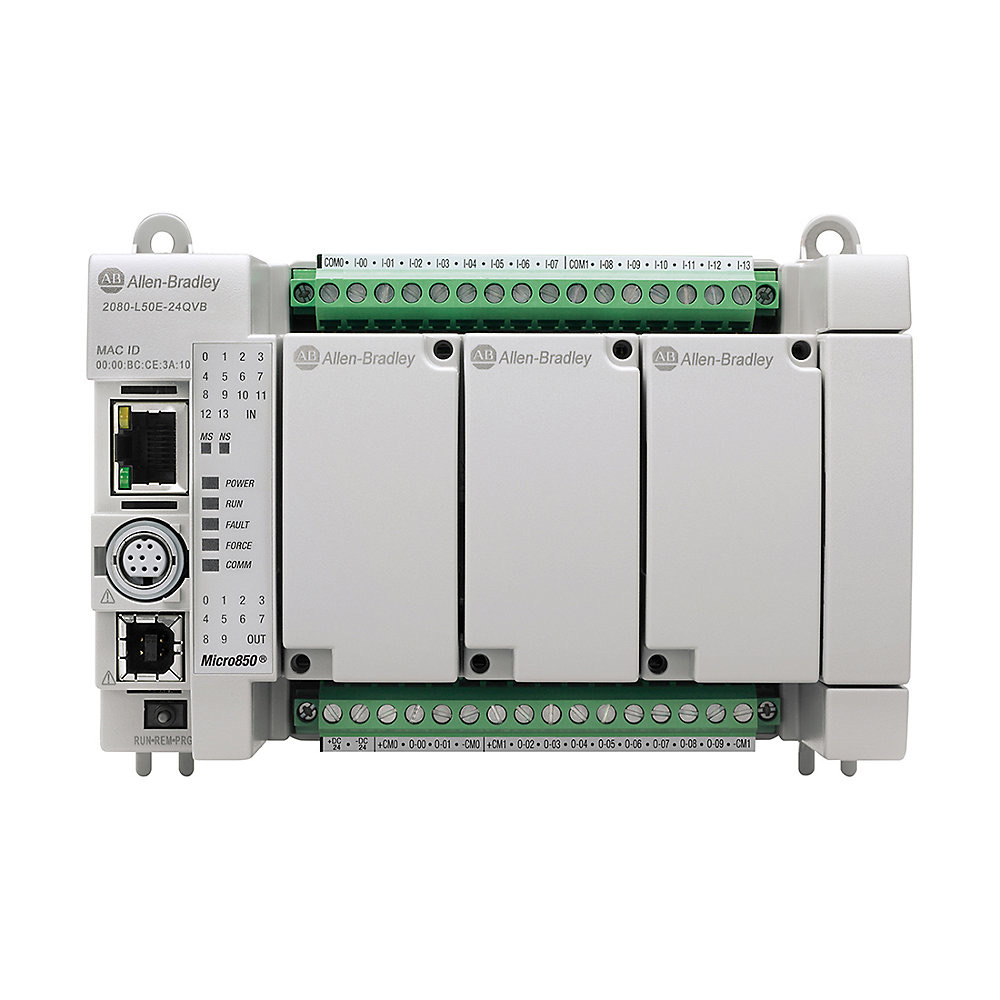 Allen-Bradley Micro850 24 I/O ENet/IP Controller 2080-L50E-24QVB 2080-L50E-24QVB