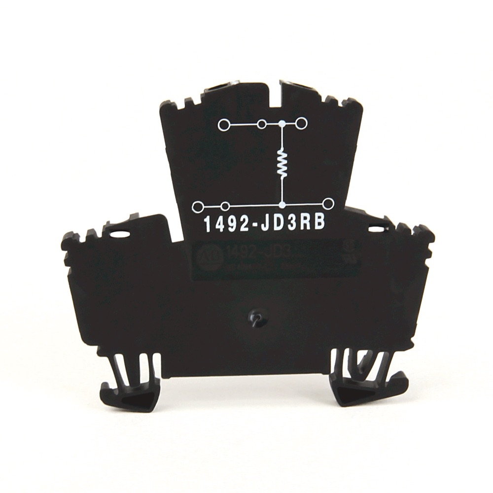 Allen-Bradley IEC 2-Ckt Feed-Through Blk,Resistor,4mm 1492-JD3RB682 1492-JD3RB682